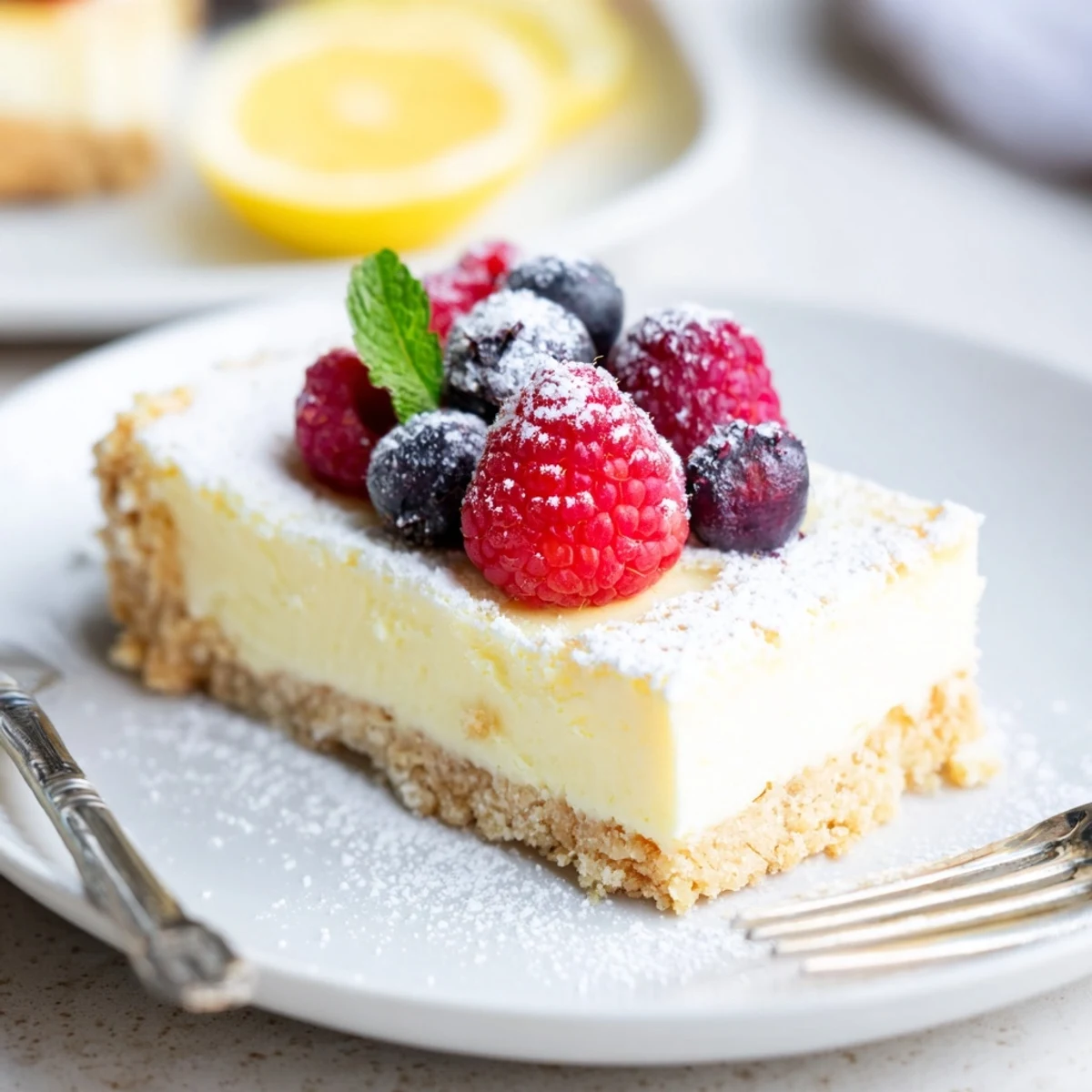 Leichter cremiger Quark Cheesecake