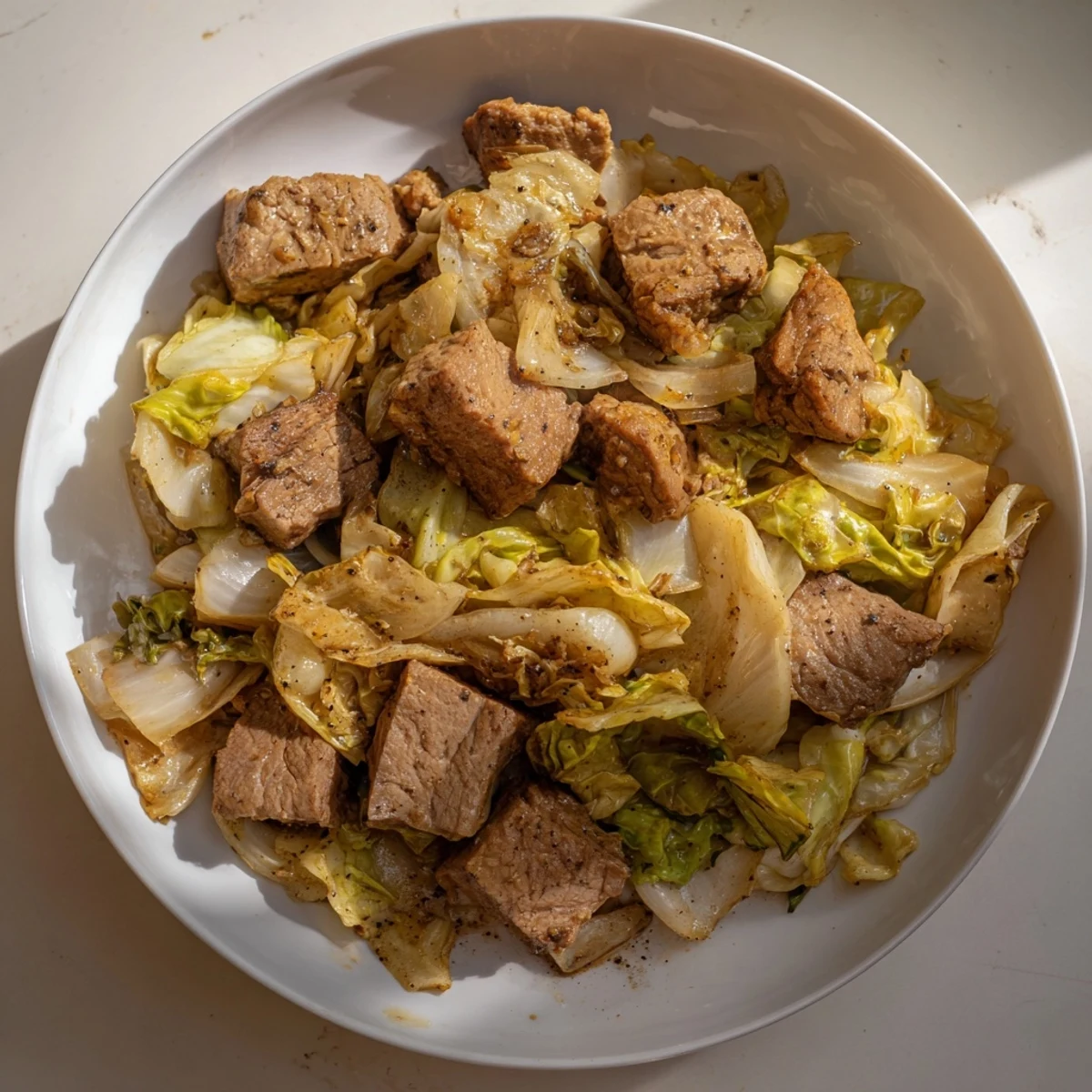 Süßer Kohl Schweinefleisch Eintopf