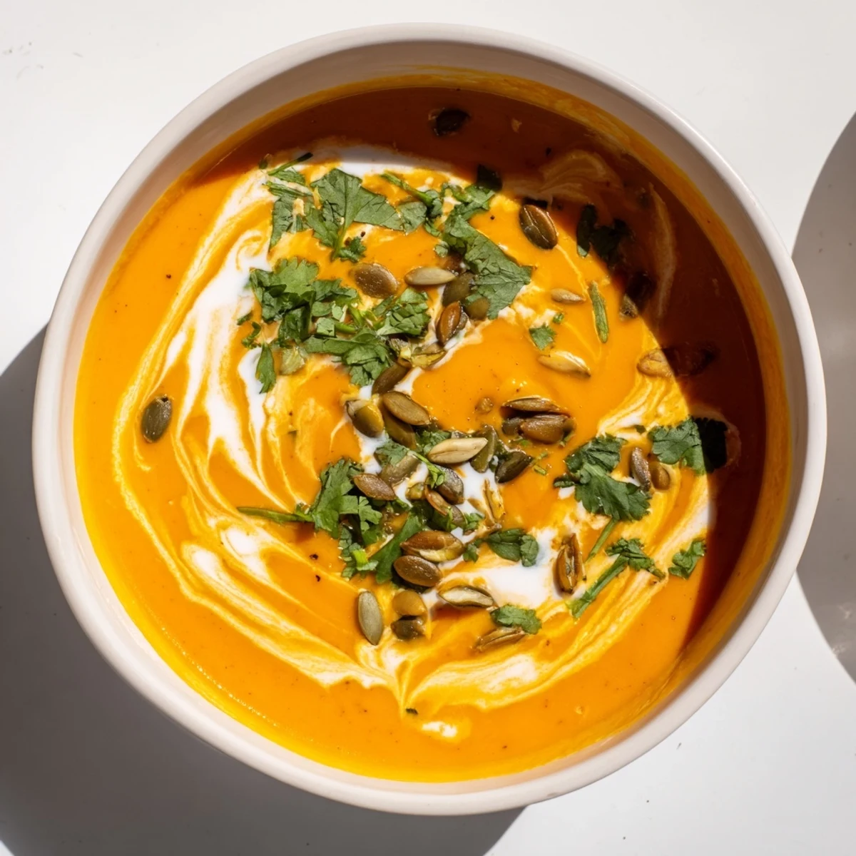 Süße Kartoffel Karotten Suppe