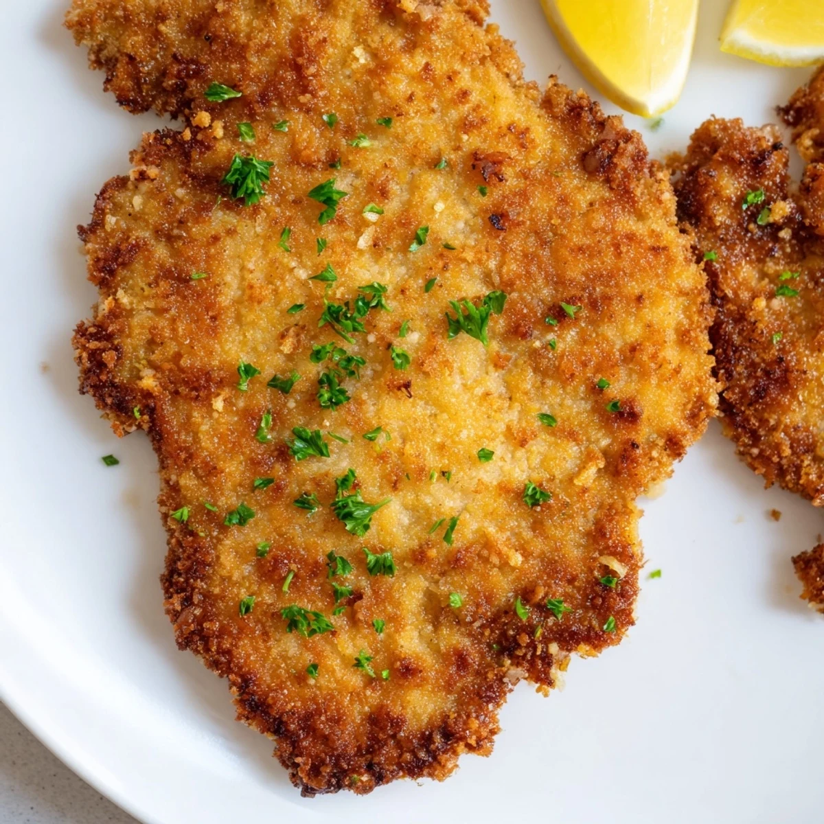 Tender, breaded schnitzel-style cutlets with a perfect golden crust, a delicious weeknight dinner.