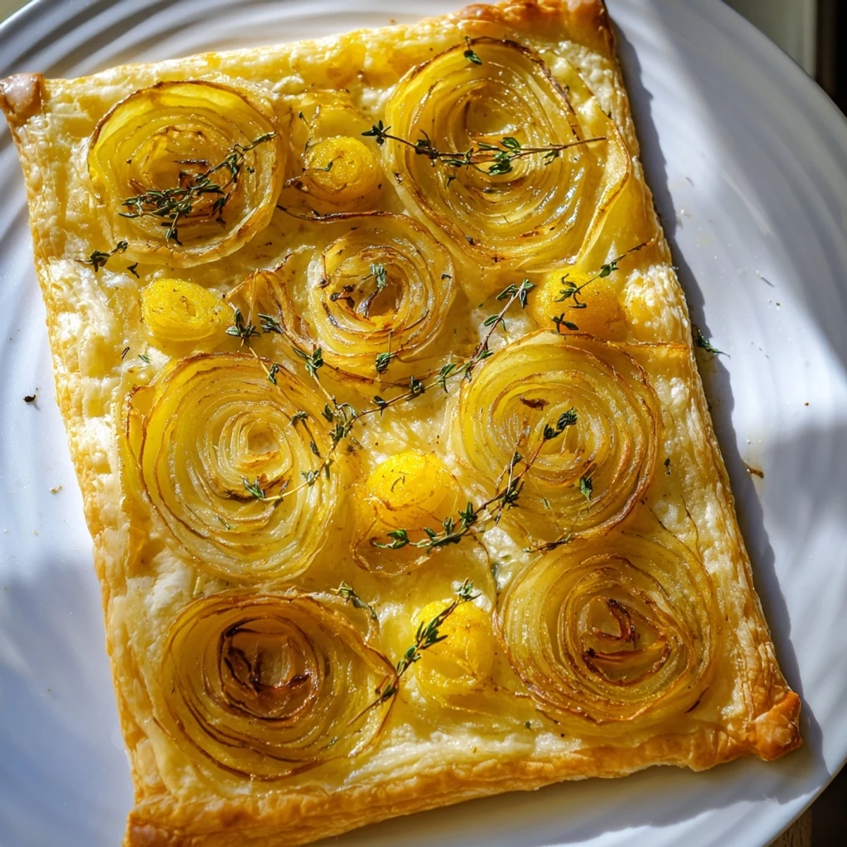 Tarte Fine Zwiebeln Thymian