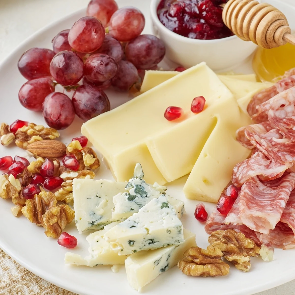 This vibrant Christmas 2025 Festive Grazing Board offers a variety of flavors, perfect for sharing and holiday celebrations.