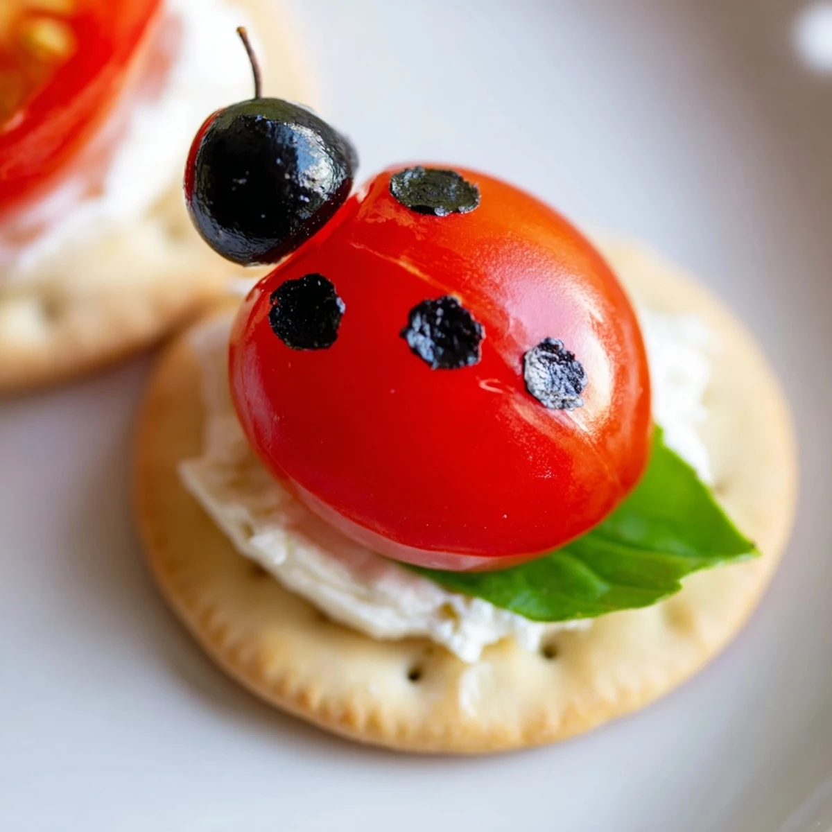 Ladybug Tomate Olive Häppchen