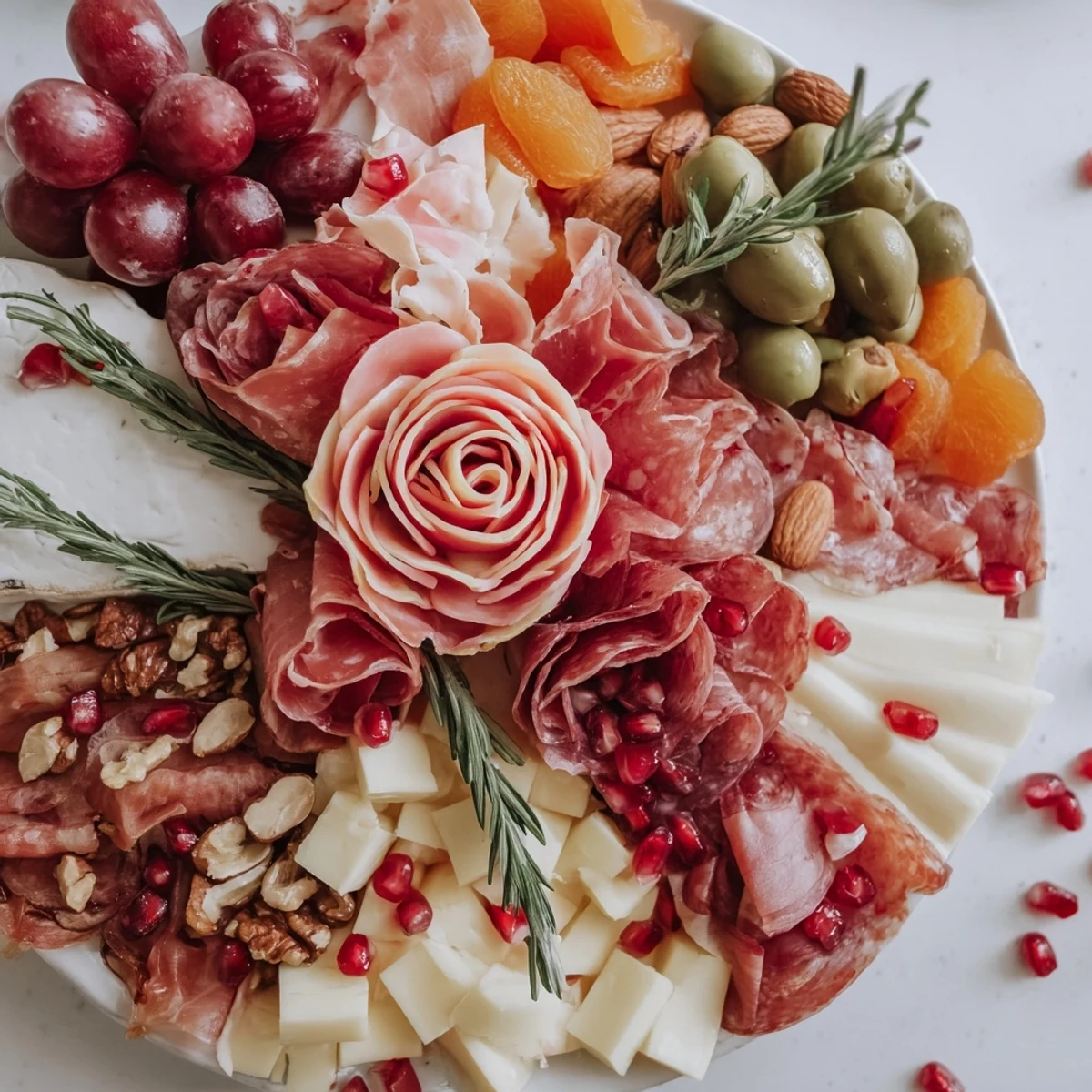 Fleisch Blumen Gesteck festlich