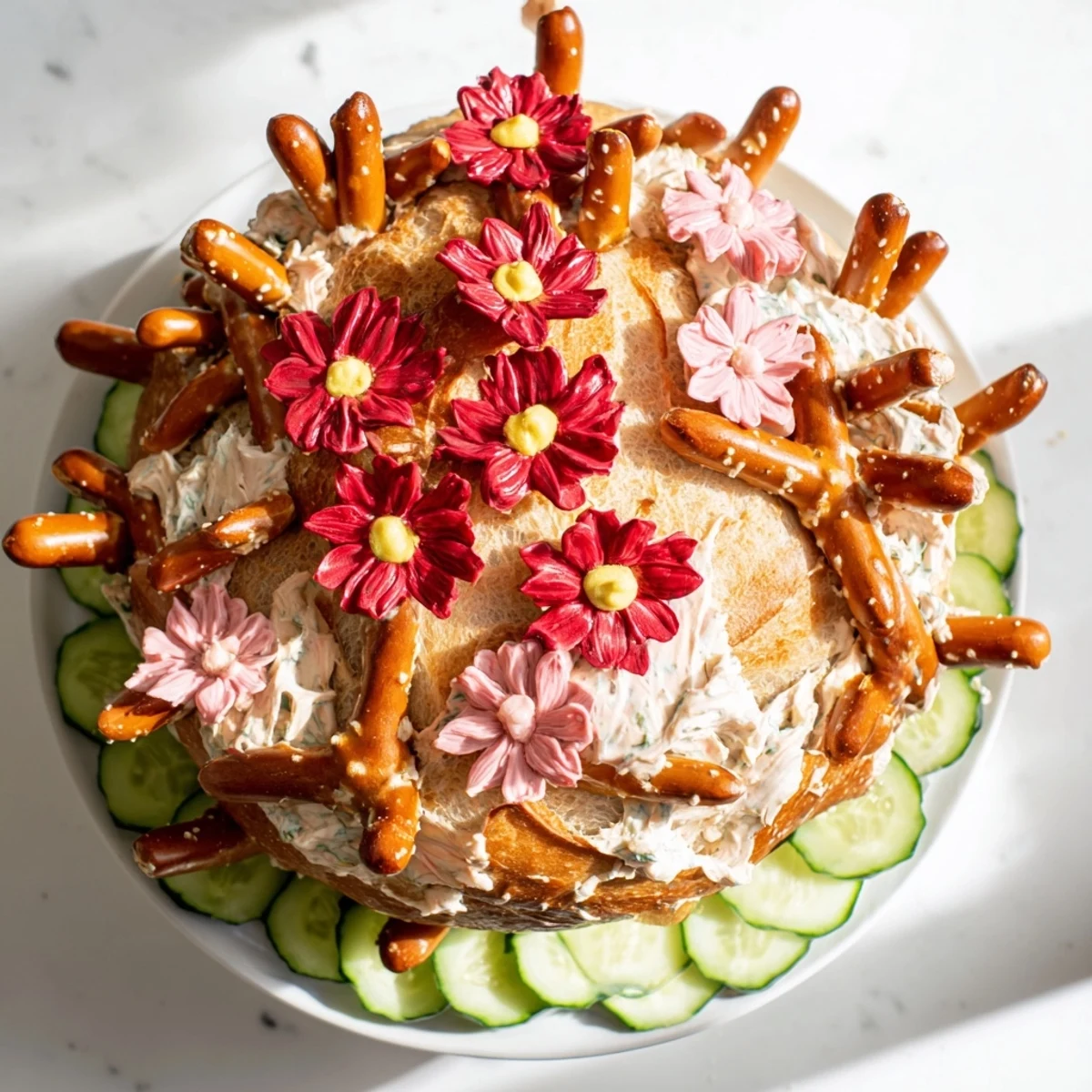 The Desert Cactus Bloom appetizer, featuring pretzel "needles" and fruit leather flowers, is visually stunning.