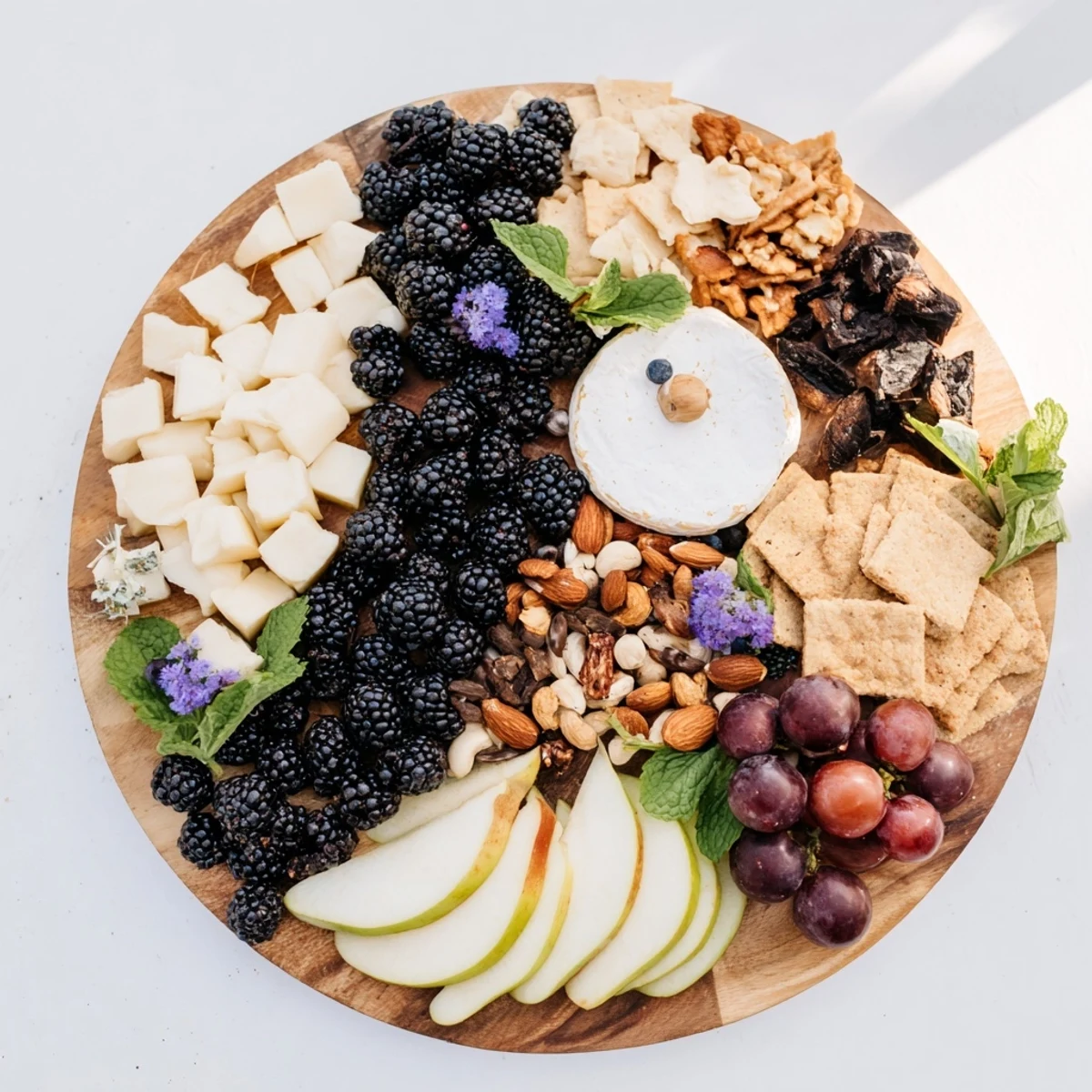 A beautifully arranged Yin-Yang Balance appetizer board showcasing contrasting flavors, visually appealing.