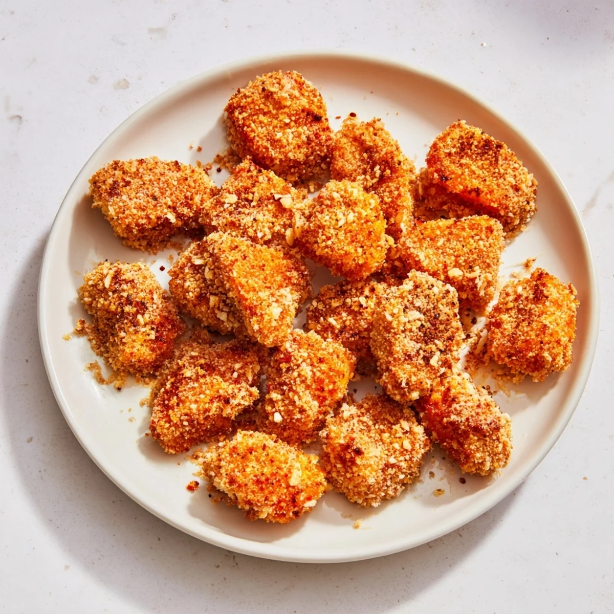 Knusprige Huhn Nuggets goldbraun