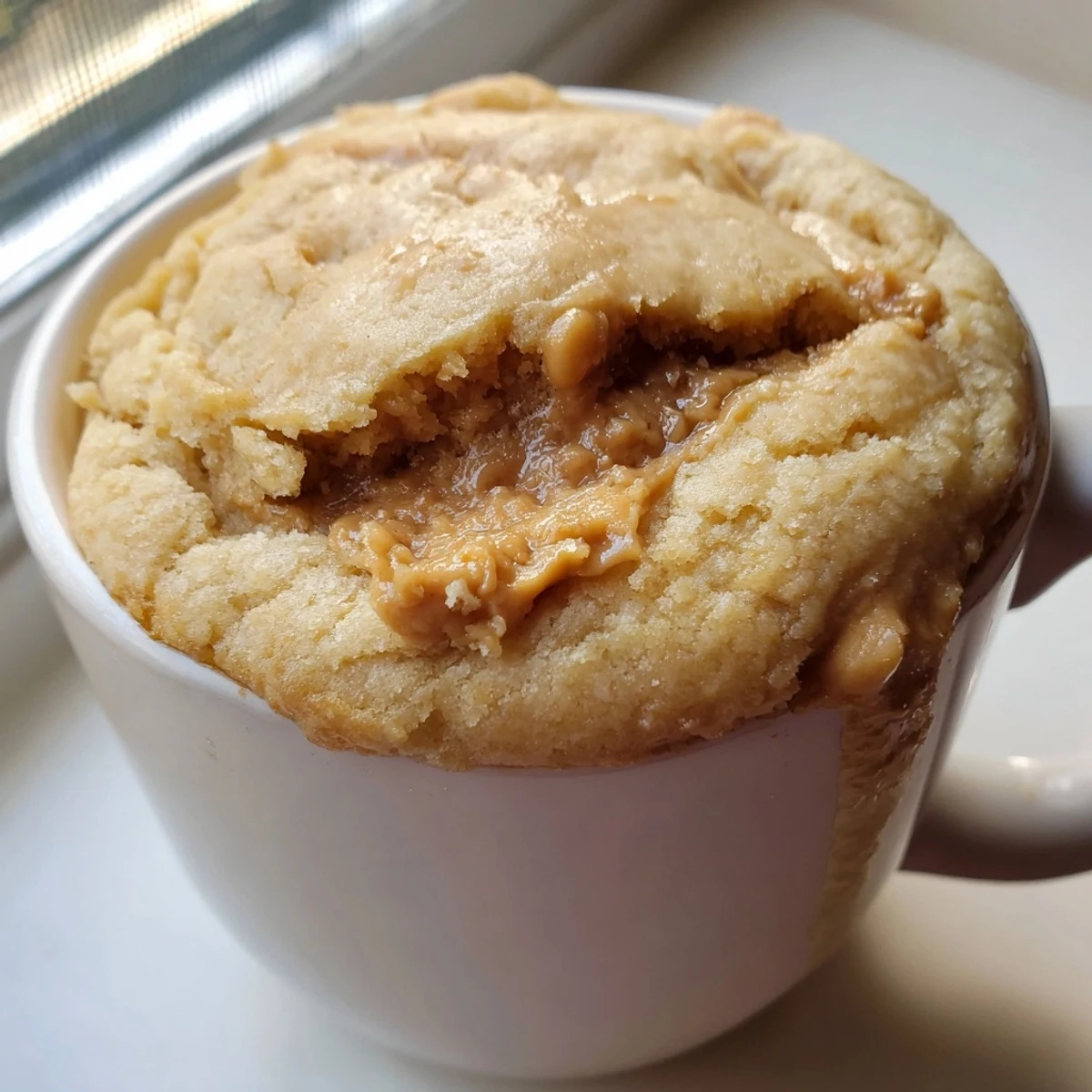 A fluffy 2-Minute Peanut Butter Mug Cake, ready in minutes, warm and perfectly sweet.