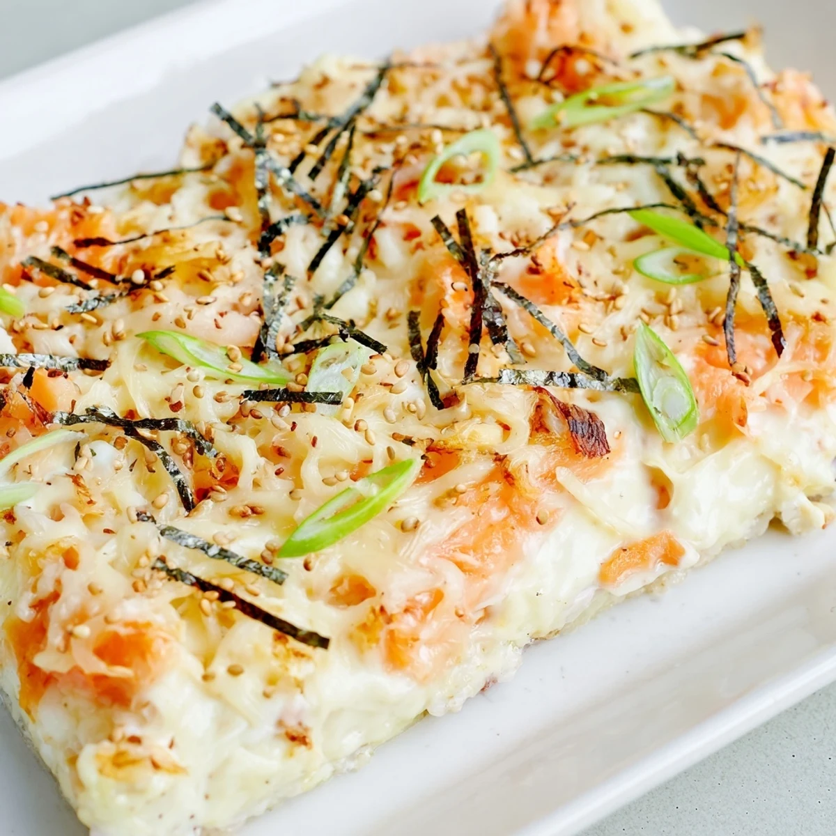 Cremiger Lachs Sushi Auflauf