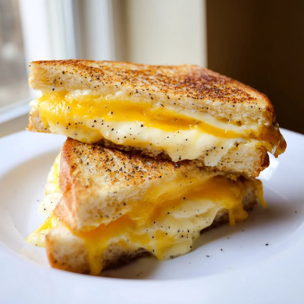 Custard French Toast Grilled Cheese oozes with melted cheese, a golden, crispy brunch delight.