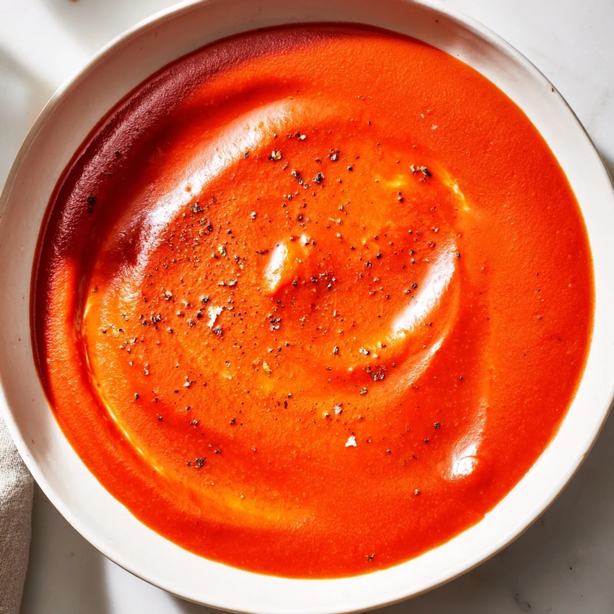 Instant Creamy Marinara Hack simmering in a saucepan, with melting butter and a rich, red tomato base.