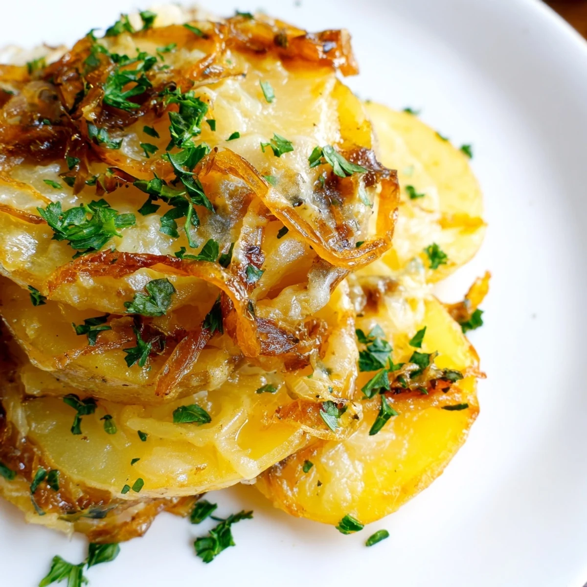 Französische Zwiebel Kartoffeln