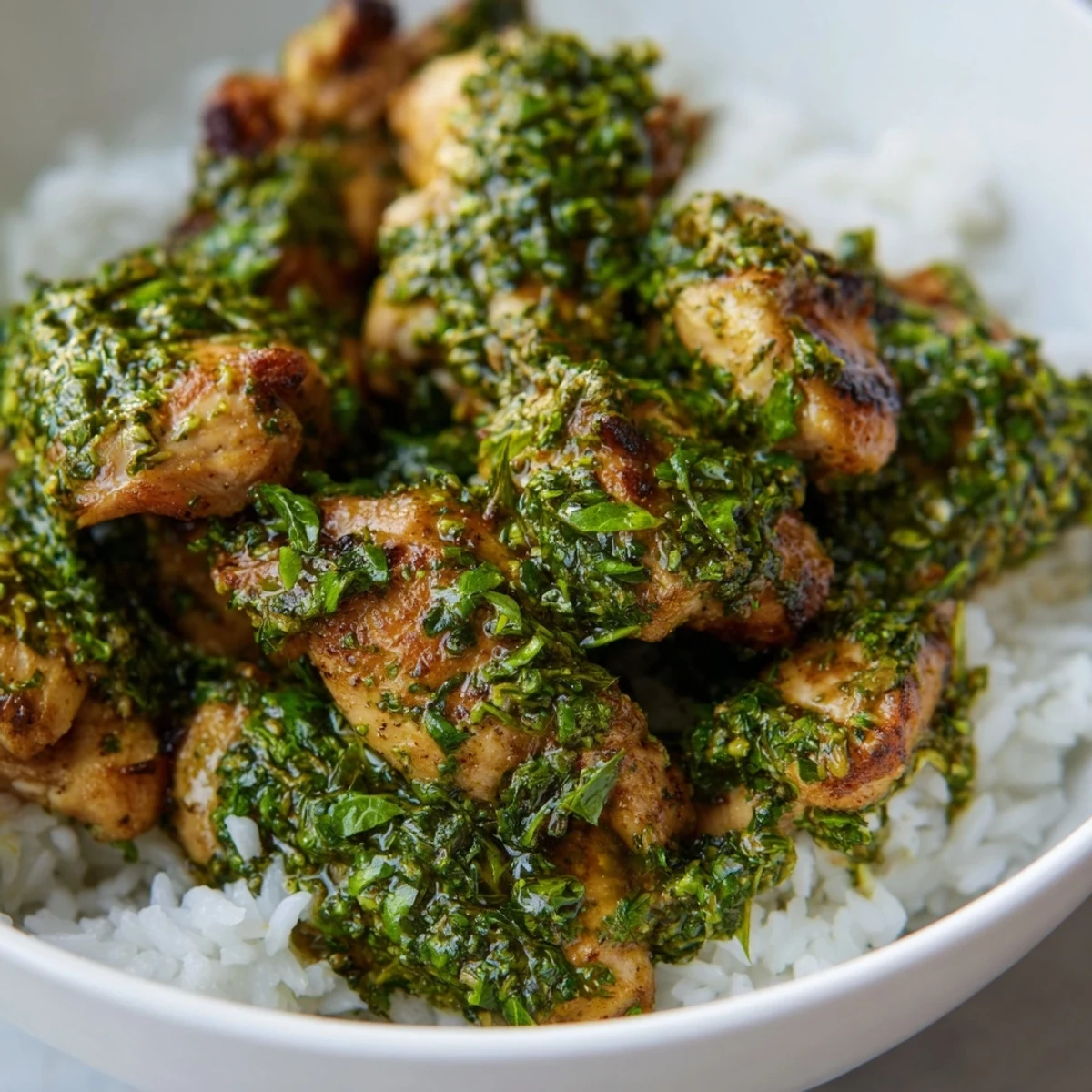 Ein farbenfrohes Bowl-Essen mit saftigem Hähnchen, Parmesan und Basilikum über warmem Reis – schnell und einfach zubereitet.