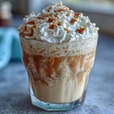 2. Frostiger Vanille-Bohnen-Frappuccino mit extra Protein, garniert mit leichter Schlagsahne für Genuss ohne Reue.  
