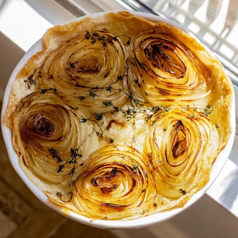 Golden, flaky crust cradles caramelized onions in this delicious Tarte Fine with Onions & Thyme.