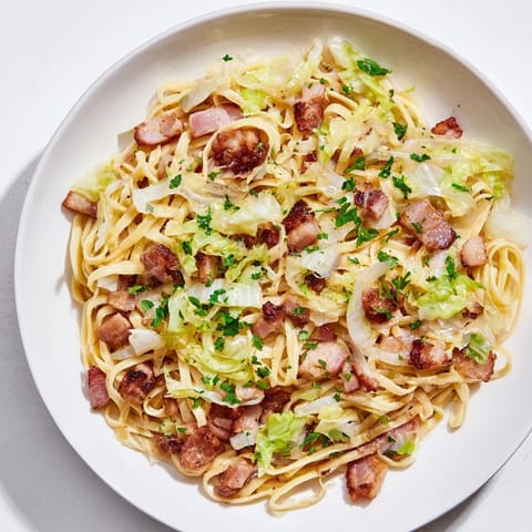 Bacon Kohl Nudeln herzhaft