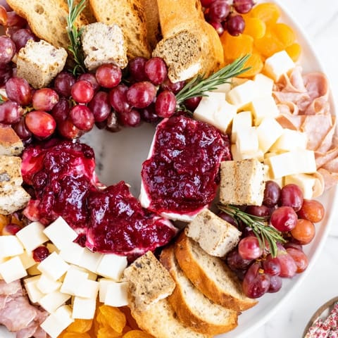 Cranberry Wreath Platter