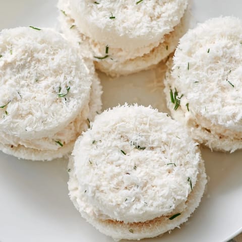 zarte schneeball sandwich häppchen