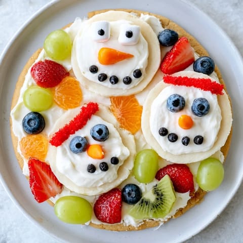 Schmelzender Schneemann Fruchtpizza #94
