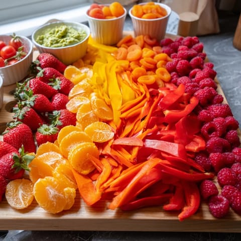 This Rainbow Pride Spectrum recipe presents a vibrant array of colors, perfect for sharing.