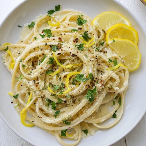 Lemon Garlic Greek Yogurt Pasta #134