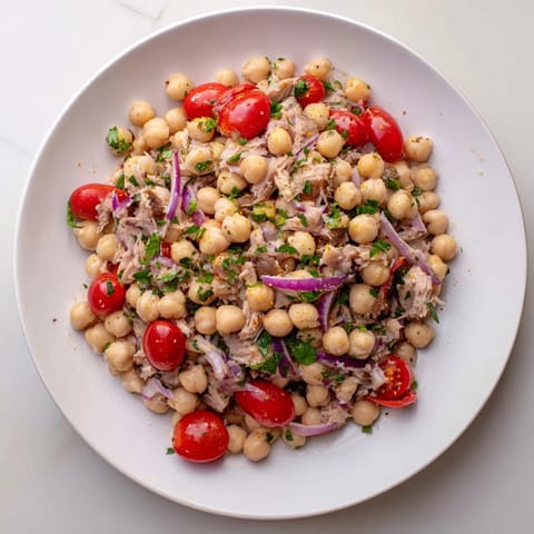 Dichte Kichererbsen Thunfisch Salat