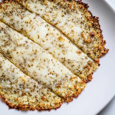Crispy cauliflower pizza crust, baked to perfection, ready to be topped with your favorite ingredients.