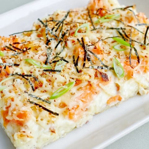 Cremiger Lachs Sushi Auflauf