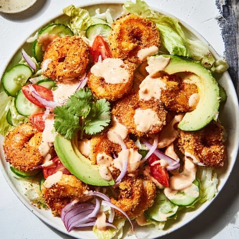 Spicy knusprige Garnelen Salat