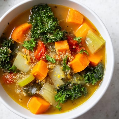 Winter Gemüsesuppe mit Quinoa