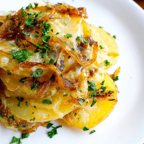 Französische Zwiebel Kartoffeln