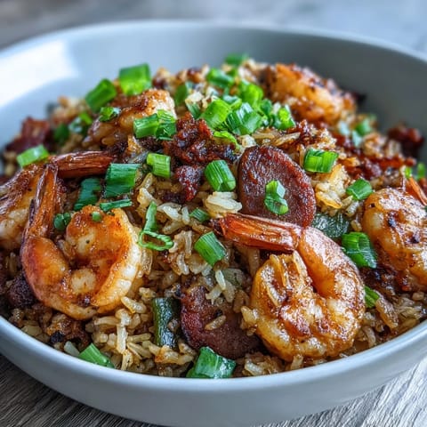 Cajun Dirty Rice Shrimp Sausage