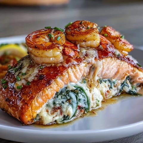 Lachs mit Krabbenfüllung