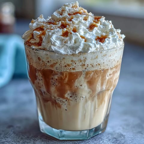 2. Frostiger Vanille-Bohnen-Frappuccino mit extra Protein, garniert mit leichter Schlagsahne für Genuss ohne Reue.  