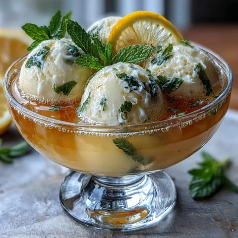 Limoncello Sorbet Floats Sommer