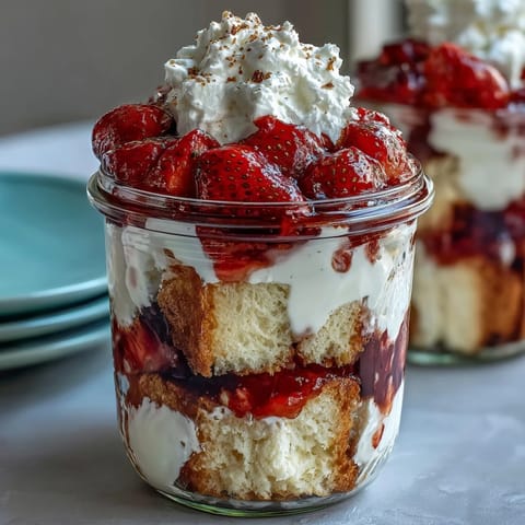Frische Erdbeer Shortcake Parfaits