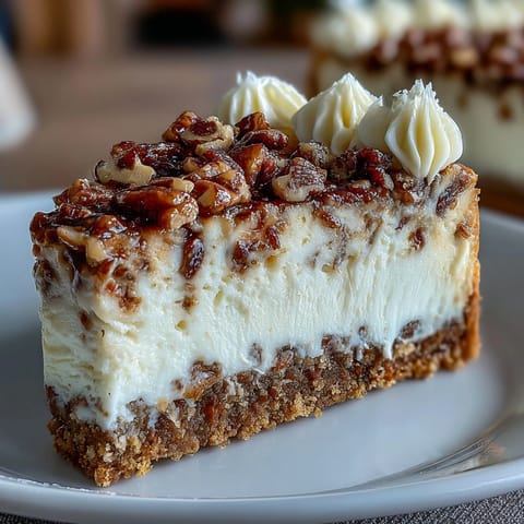 Saftige Karottenkuchen-Cheesecake-Bars mit cremiger Füllung und leichter Glasur.