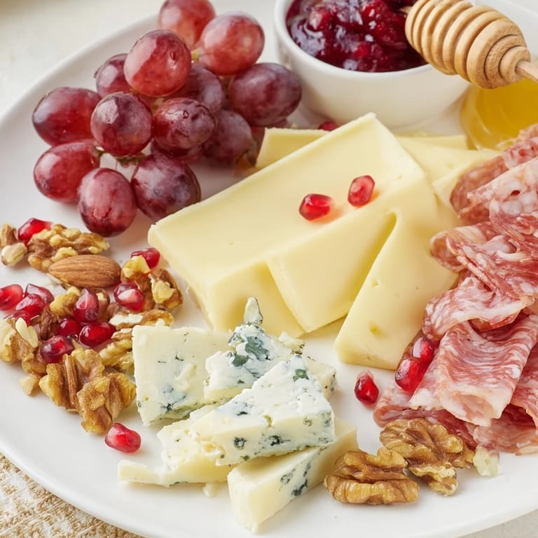 This vibrant Christmas 2025 Festive Grazing Board offers a variety of flavors, perfect for sharing and holiday celebrations.