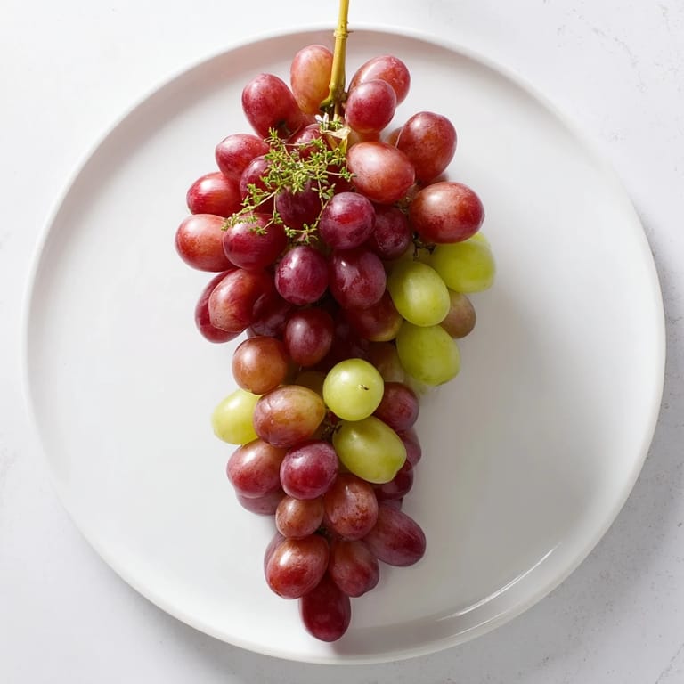 Vibrant cluster of the Vineyard Grape Cluster Drop: a delightful, easy appetizer for any gathering.