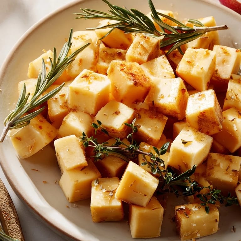 The Autumn Ember: a lovely fall appetizer with red apples and paprika-covered cheeses.