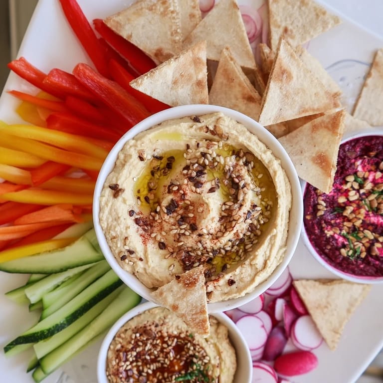 Colorful vegetables and dips create the Moroccan Tent appetizer, perfect for sharing and easy enjoyment.