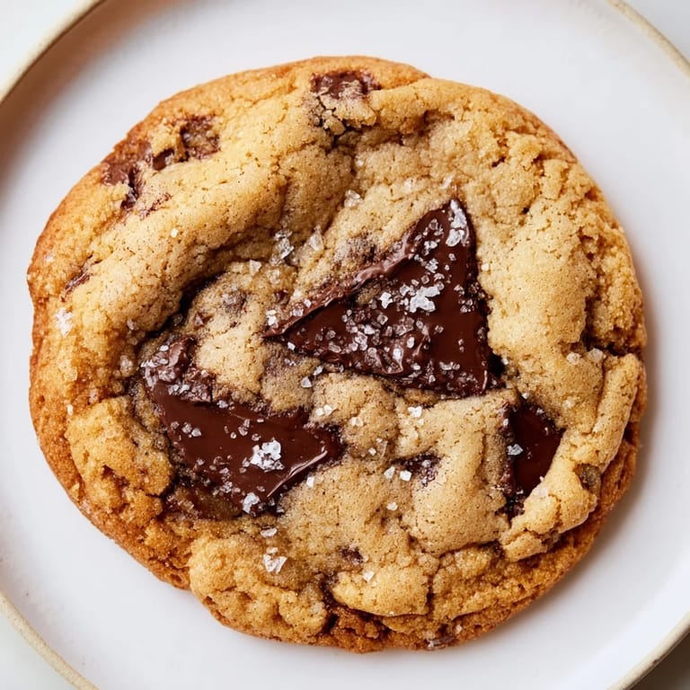 Warm, freshly baked Miso Brown Butter Cookies with melty chocolate, a delightful fusion dessert to savor.