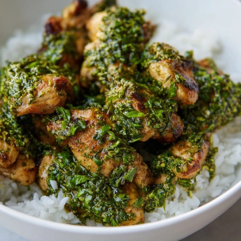 Ein farbenfrohes Bowl-Essen mit saftigem Hähnchen, Parmesan und Basilikum über warmem Reis – schnell und einfach zubereitet.
