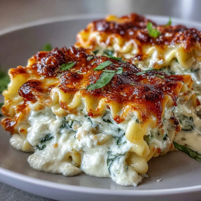 Eight tender Garlic Butter Lasagna Roll-Ups served with a crisp side salad for dinner.
