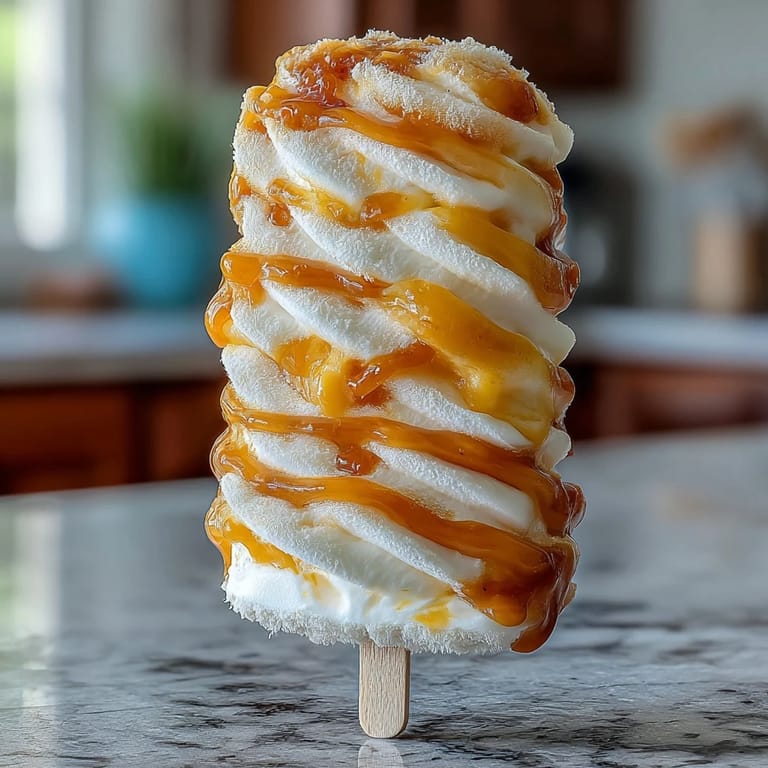 3. Swirled Greek yogurt and mango freezer pops, a vibrant, easy-to-make dessert for hot days.