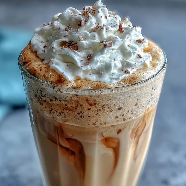 3. Cremiger Vanille-Bohnen-Shake mit griechischem Joghurt und Proteinpulver, ideal als gesunde Alternative zum Café-Liebling.