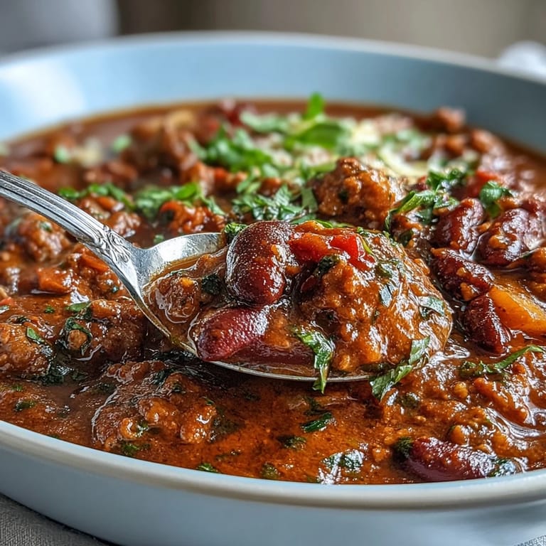 Leuchtende, farbenfrohe Schüssel mit gesunder Truthahn-Chili, garniert mit frischem Koriander und grünen Zwiebeln.