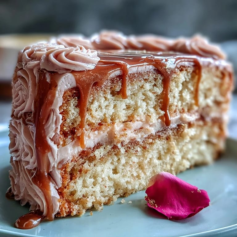 Rosé Velvet Cake mit Gold-Drip – zarte rosa Schichten, aromatisiert mit Roséwein, verziert mit funkelndem Gold-Drip.