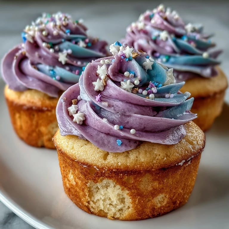 Leckere, zweifarbige Gemini-Geburtstags-Cupcakes, perfekt dekoriert für eine fröhliche Feier.