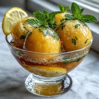 Limoncello Sorbet Floats mit sprudelndem Zitronenwasser: Eine erfrischende Sommer-Dessert-Kreation